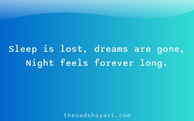 Sad Hindi night shayari about sleeplessness