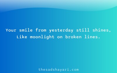 Sad Hindi shayari about smiling memories
