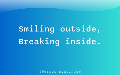 Instagram sad shayari caption about hidden pain