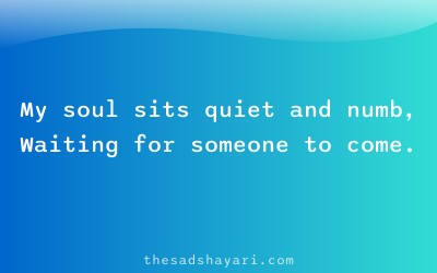 Alone Hindi shayari about waiting and pain