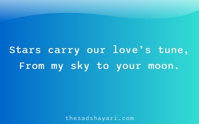 Long distance Hindi shayari about stars and love
