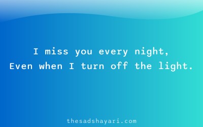 Sad Hindi shayari about missing ex at night