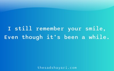 Sad Hindi shayari about remembering ex’s smile