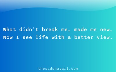 Motivational Hindi shayari about strength after breakup