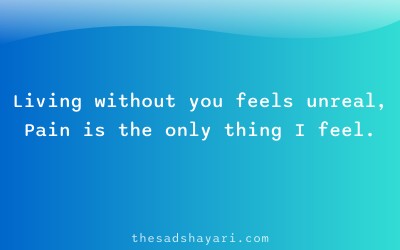 Gujarati sad shayari about living without love