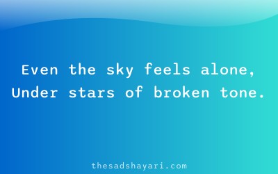 Sad Hindi night shayari about empty sky