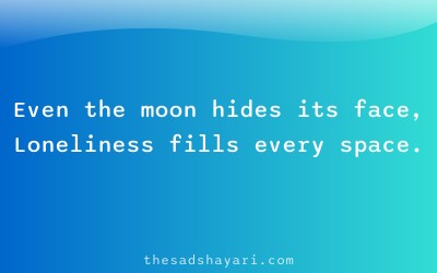 Sad Hindi night shayari about moon and loneliness