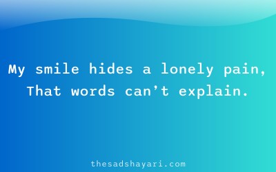 Alone shayari about hidden pain