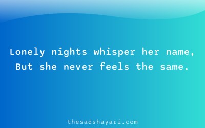 Sad Hindi shayari about loneliness at night