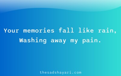 Gujarati sad shayari about memories like rain