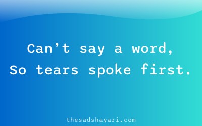 Sad Instagram caption about tears and silence