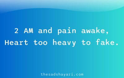 Girls sad shayari about late night loneliness