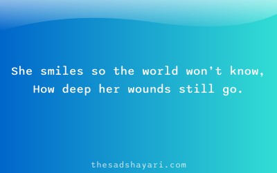Girls sad shayari in Hindi about hidden pain