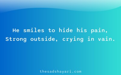 Boys sad shayari in Hindi about hidden pain