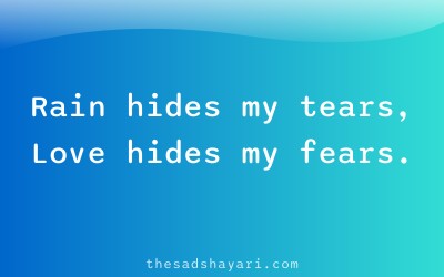 Sad WhatsApp status about tears in rain