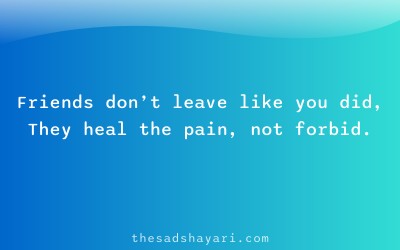 Emotional friendship bewafa shayari about true friends