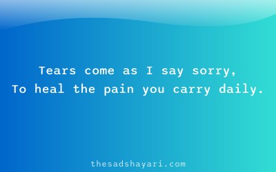 Maafi shayari Hindi about apology tears