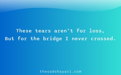 Sad Hindi shayari about regret and missed efforts