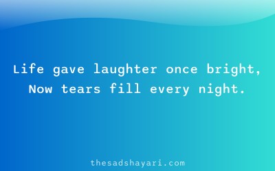 Zindagi sad Hindi shayari about crying nights