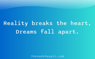 Sad Hindi shayari about painful reality of life