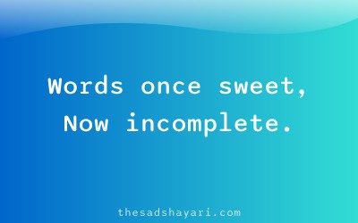 Breakup shayari in Hindi about regret and pain