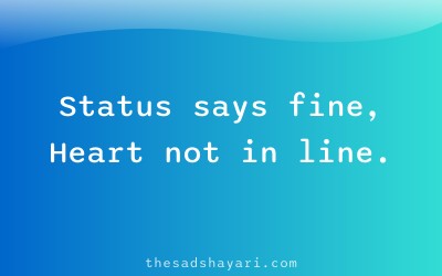 Sad WhatsApp status about fake happiness