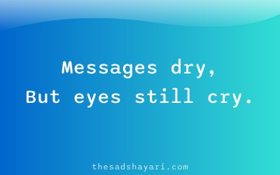 Short sad shayari caption about tears and chat
