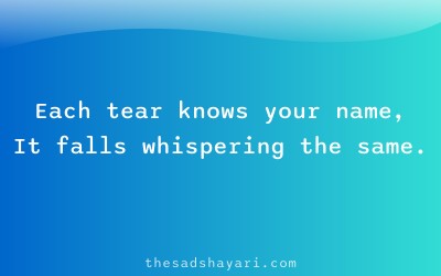 Sad yaad shayari about tears and love