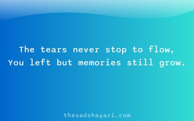 Sad Hindi shayari about tears for ex