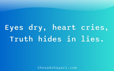 Sad Hindi shayari about crying alone