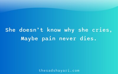 Sad Hindi shayari about unknown pain