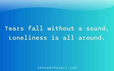 Alone sad shayari about crying silently