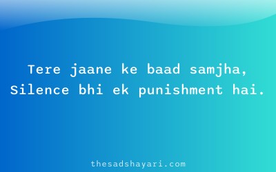 Hinglish sad shayari about pain after separation