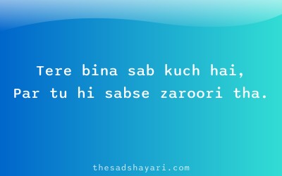 Hinglish sad shayari about missing someone