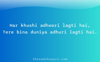 Hinglish sad shayari about missing someone deeply