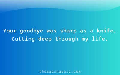 Bewafa shayari in Hindi about painful goodbye