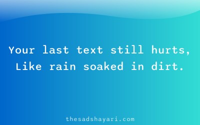 Sad shayari about last message from ex