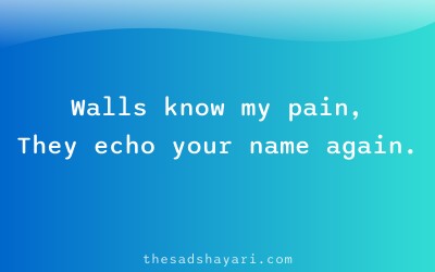 Sad Hindi shayari about loneliness and memories