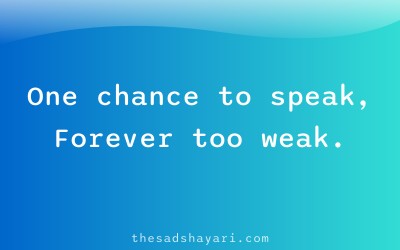 Unsaid feelings shayari about missed chances