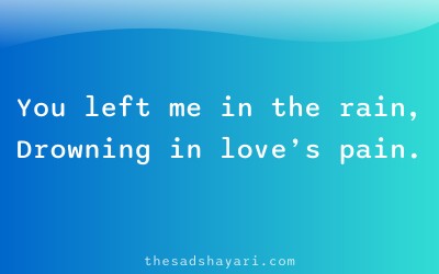 Breakup shayari about pain and departure