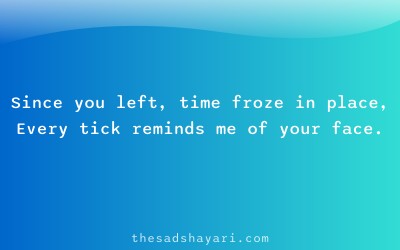 Emotional Hindi shayari about time and loss