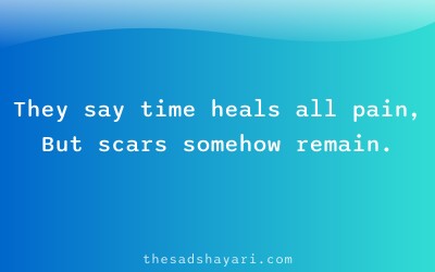 Heart touching Hindi shayari about scars of life