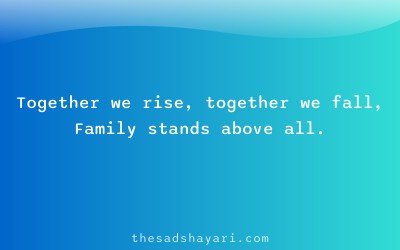 Heart touching family shayari about unity