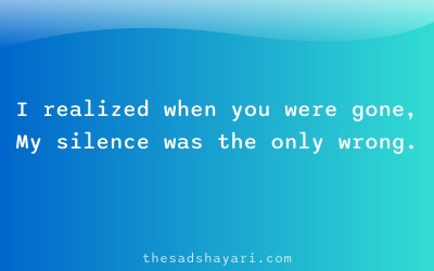 Regret pachtava shayari in Hindi about late realization