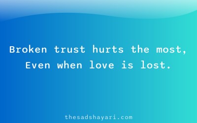 Trust toot gaya Hindi shayari about deep hurt