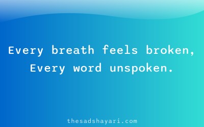 Painful poetry in Hindi about unspoken pain