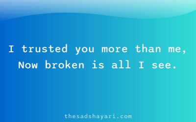 Bewafa Hindi shayari about broken trust