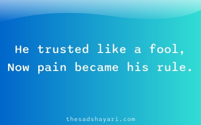 Boys sad shayari about broken trust
