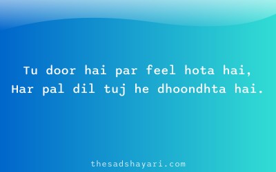 Hinglish shayari about long-distance sadness