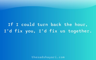 Sorry shayari Hindi about regret and time